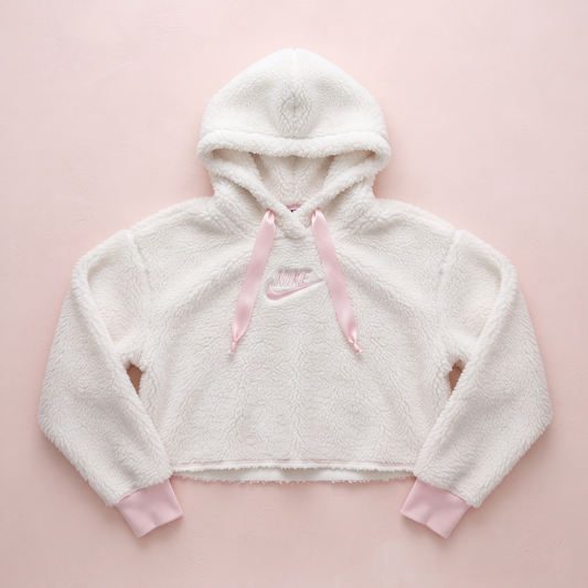 Aspen Snow Bunny Cropped Nike Sherpa Hoodie