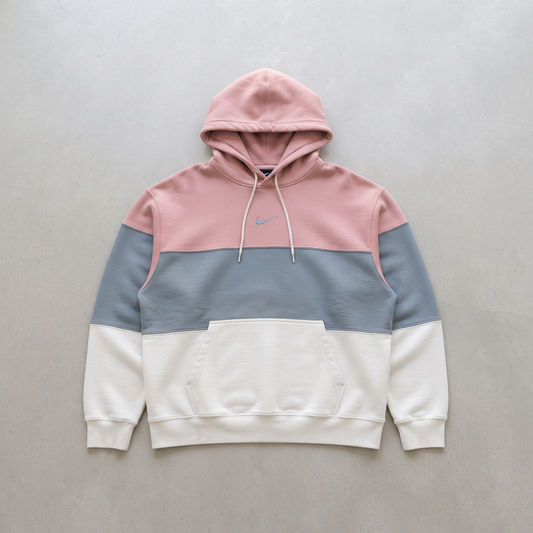 Muted Horizon Triple-Block Nike Hoodie