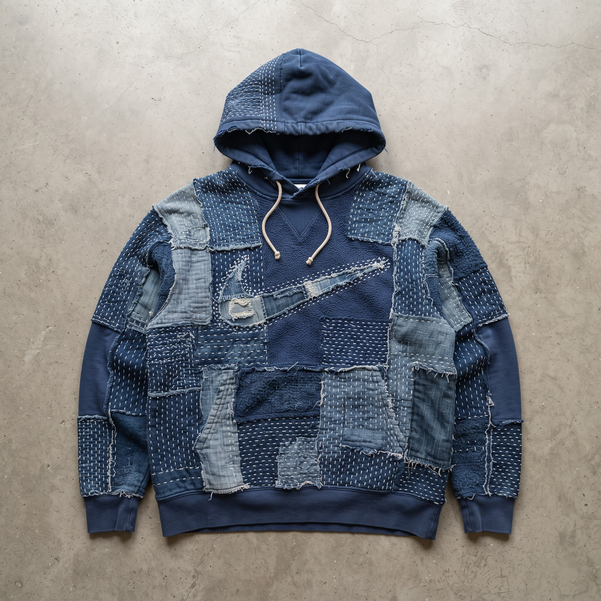 Kyoto Boro Sashiko Reworked Nike Hoodie