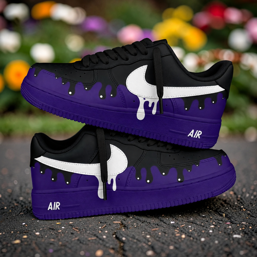 Custom Sneaker Purple Drip