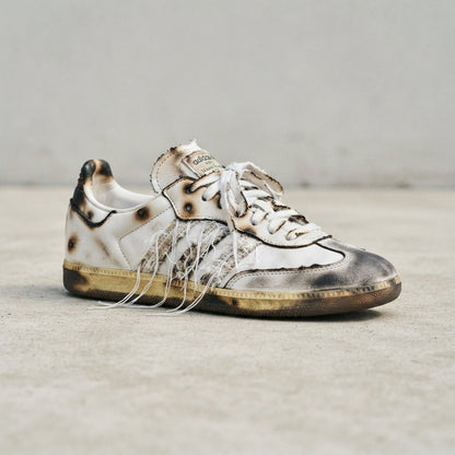 Custom Sneaker Burnt Ash & Pyro Distressed