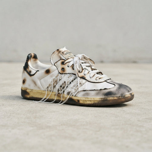 Custom Sneaker Burnt Ash & Pyro Distressed