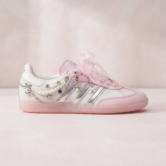 Custom Sneaker Pearl Draped & Safety Pin / Y2K Riot