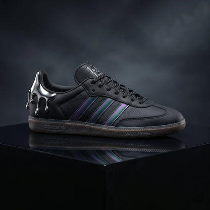 Custom Sneaker Cyberpunk Oil-Slick & Liquid Mercury