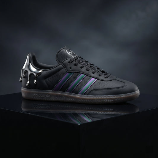 Custom Sneaker Cyberpunk Oil-Slick & Liquid Mercury
