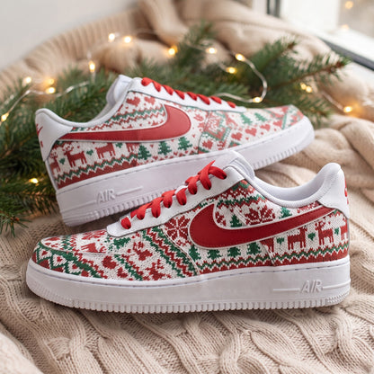 Custom Sneaker Christmas Ugly Sweater - side profile