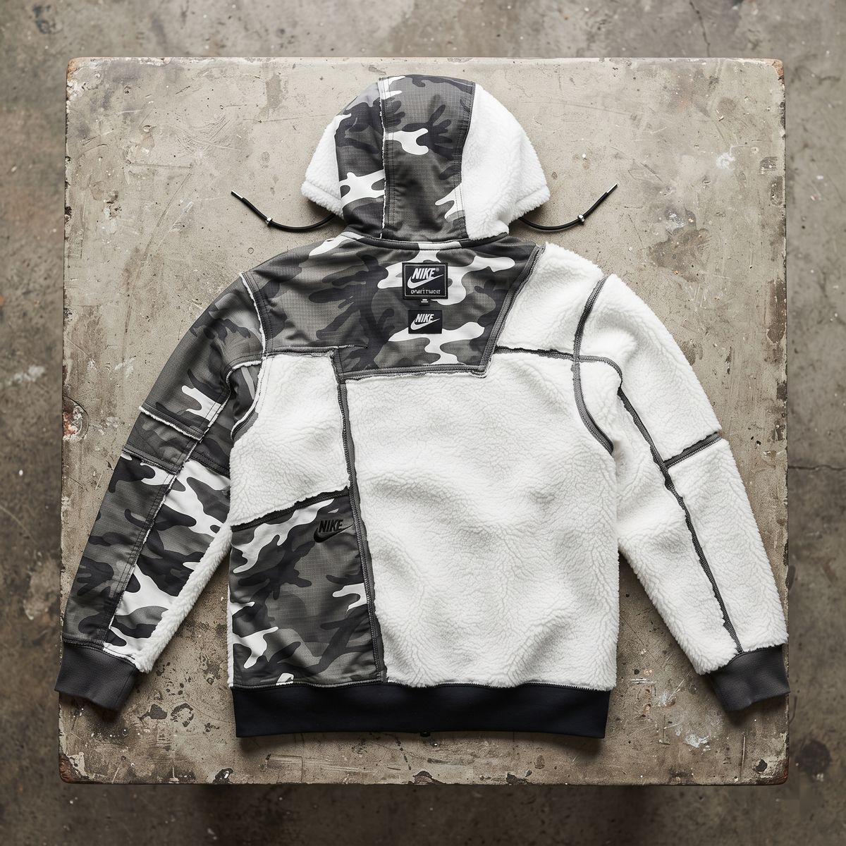 Urban Snow Camo Reconstructed Nike Hoodie