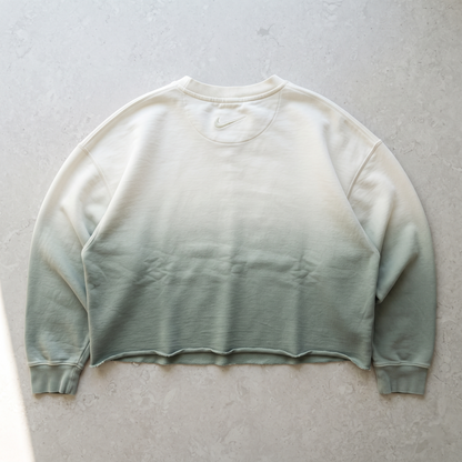 Sage Whisper Hand-Dipped Cropped Nike Crew
