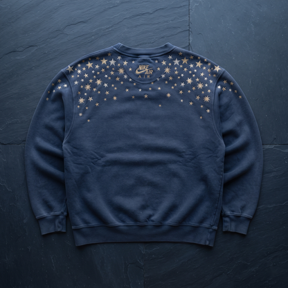 Celestial Solstice Embroidered Nike Crewneck
