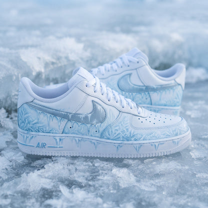 Custom Sneaker Christmas Ice Frostbite - side profile