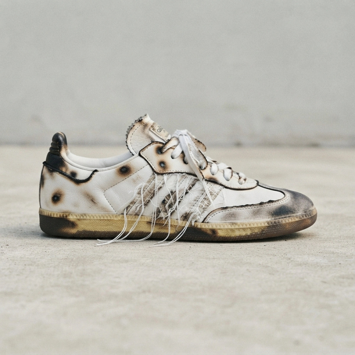 Custom Sneaker Burnt Ash & Pyro Distressed