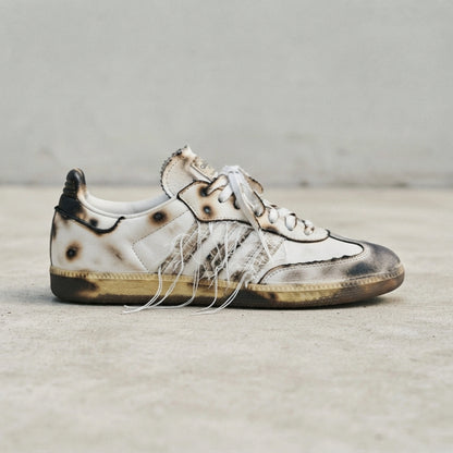 Custom Sneaker Burnt Ash & Pyro Distressed