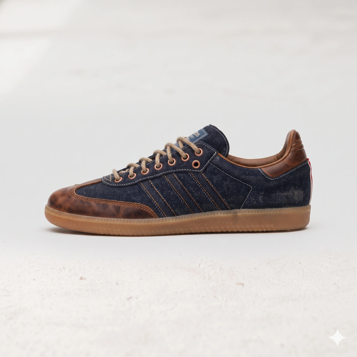 Custom Sneaker Smoky Bourbon & Raw Selvage Denim