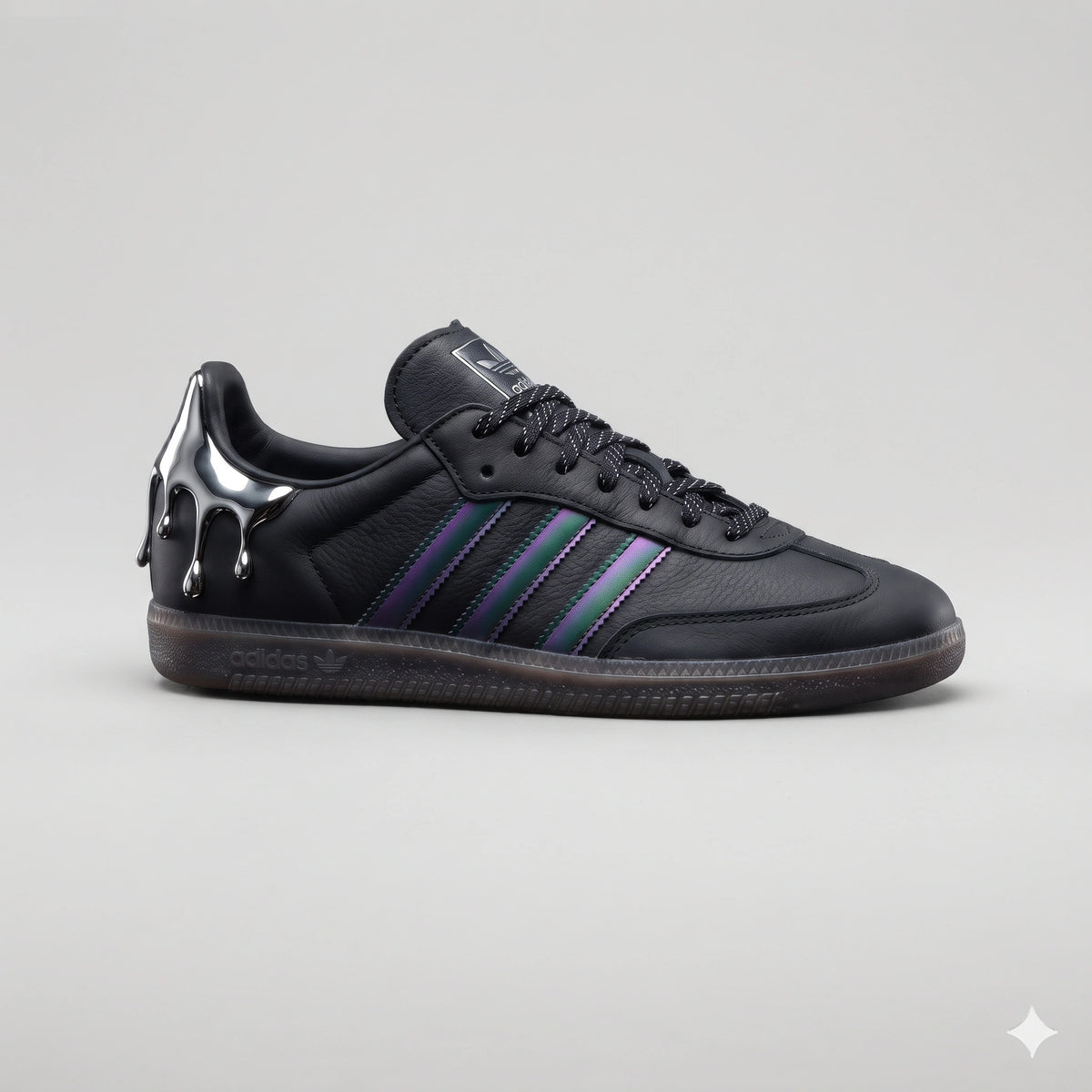 Custom Sneaker Cyberpunk Oil-Slick & Liquid Mercury