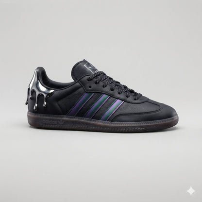 Custom Sneaker Cyberpunk Oil-Slick & Liquid Mercury