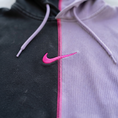 Twilight Velvet Spliced Cropped Nike Hoodie