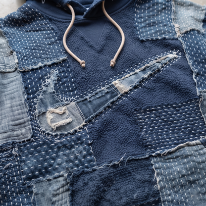 Kyoto Boro Sashiko Reworked Nike Hoodie