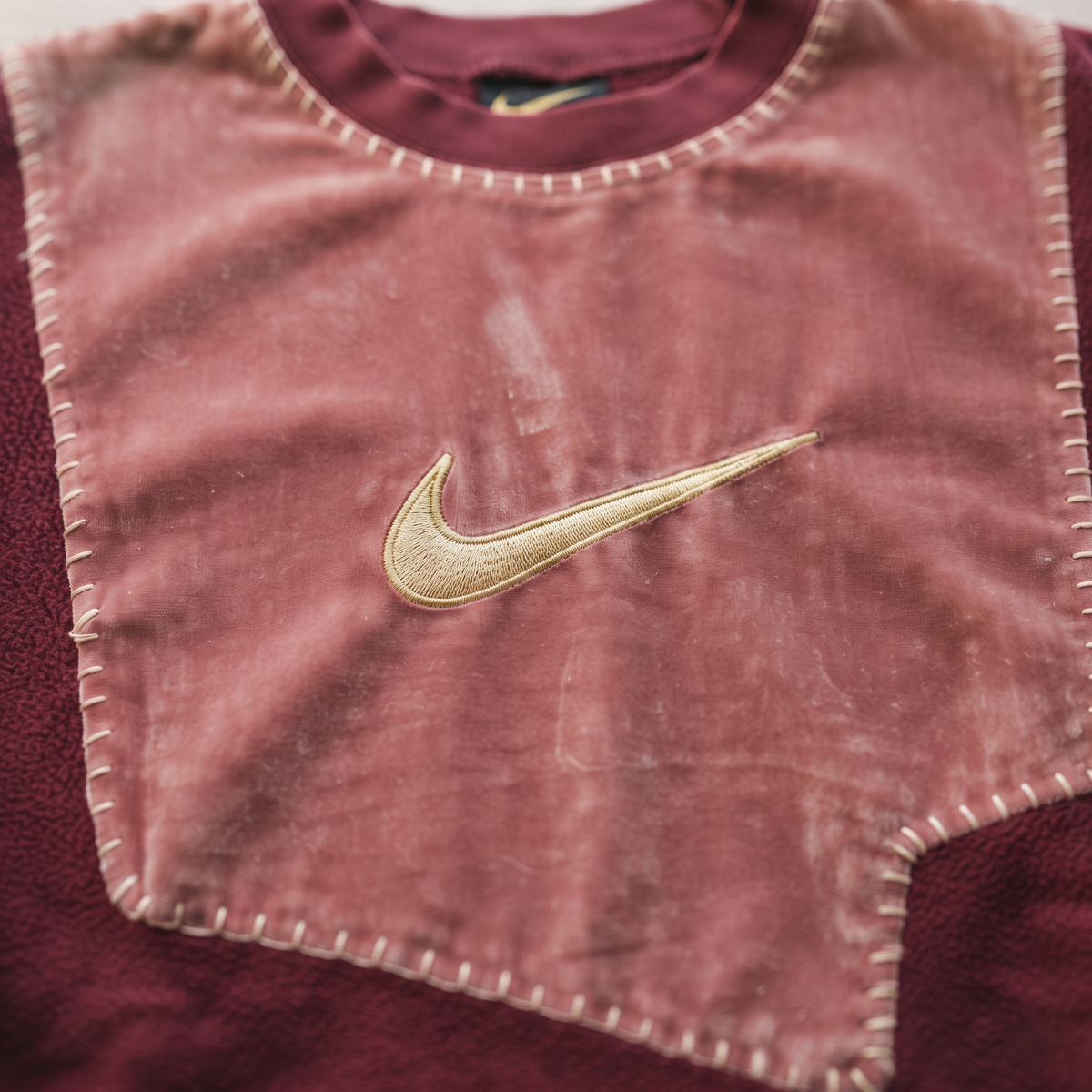 Cranberry Velvet Patch Nike Crewneck