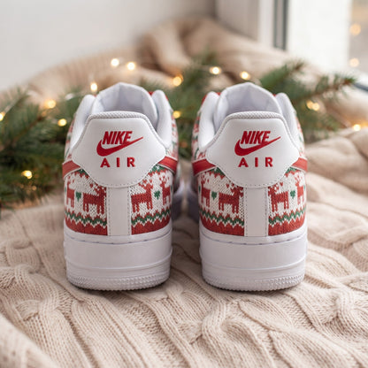 Custom Sneaker Christmas Ugly Sweater - heel back