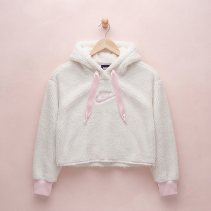 Aspen Snow Bunny Cropped Nike Sherpa Hoodie