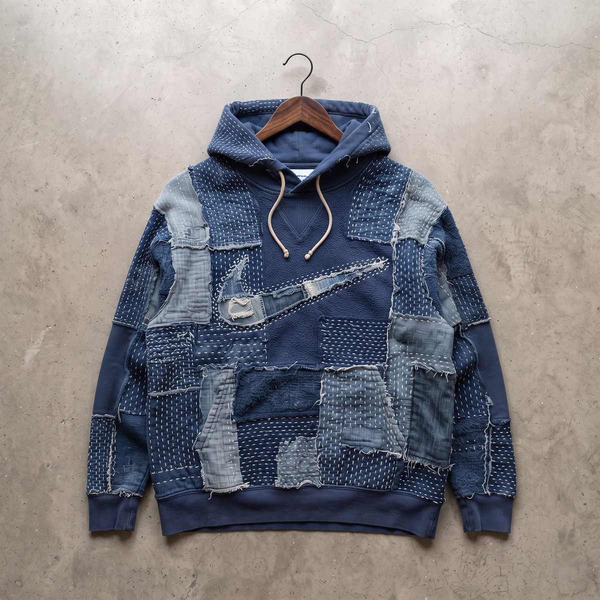Kyoto Boro Sashiko Reworked Nike Hoodie