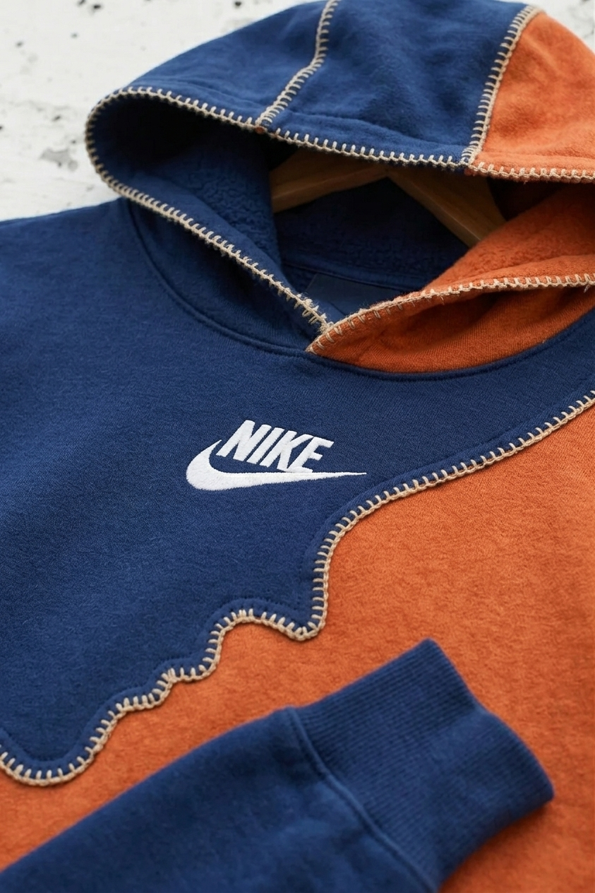 Hand-Stitched Spliced Horizon Hoodie