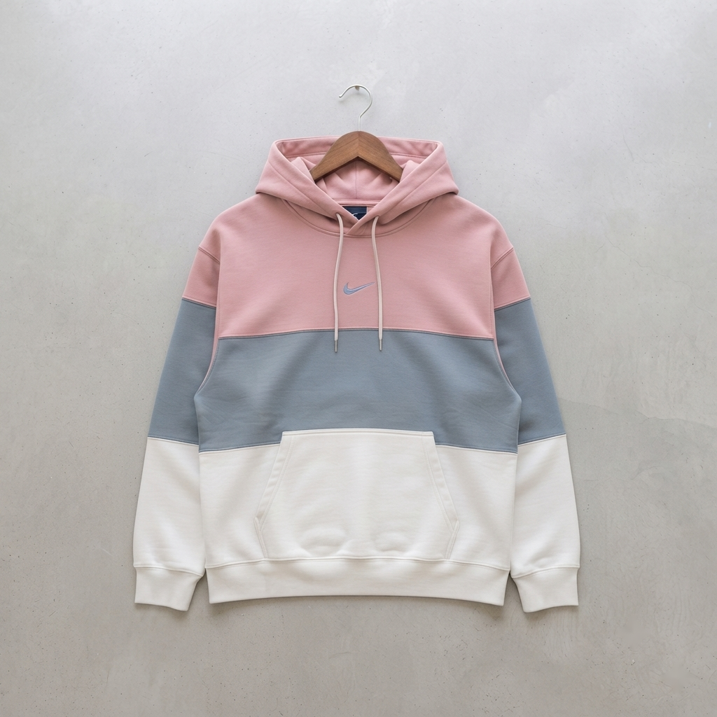 Muted Horizon Triple-Block Nike Hoodie