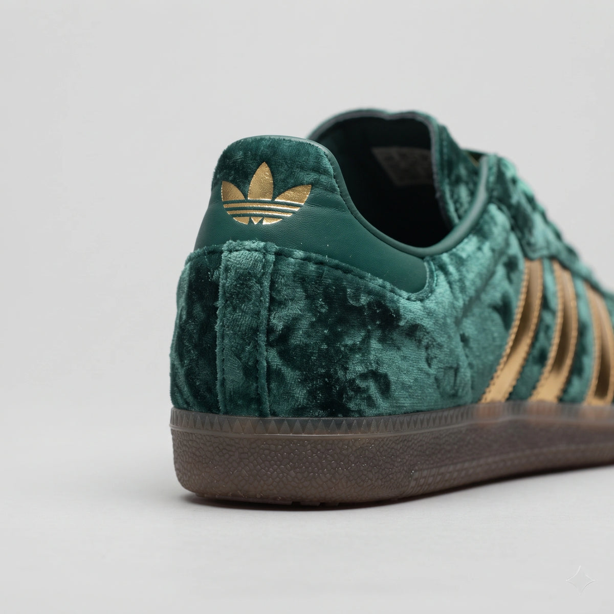 Custom Sneaker Emerald Velvet & Gilded Gold