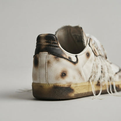 Custom Sneaker Burnt Ash & Pyro Distressed
