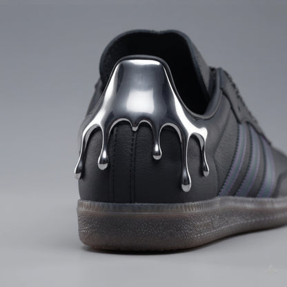 Custom Sneaker Cyberpunk Oil-Slick & Liquid Mercury