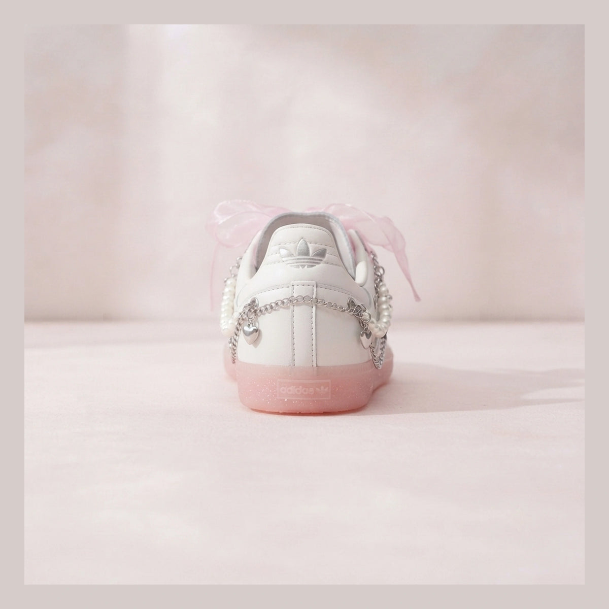 Custom Sneaker Pearl Draped & Safety Pin / Y2K Riot