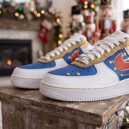 Custom Sneaker Christmas Toy Soldier - front toe