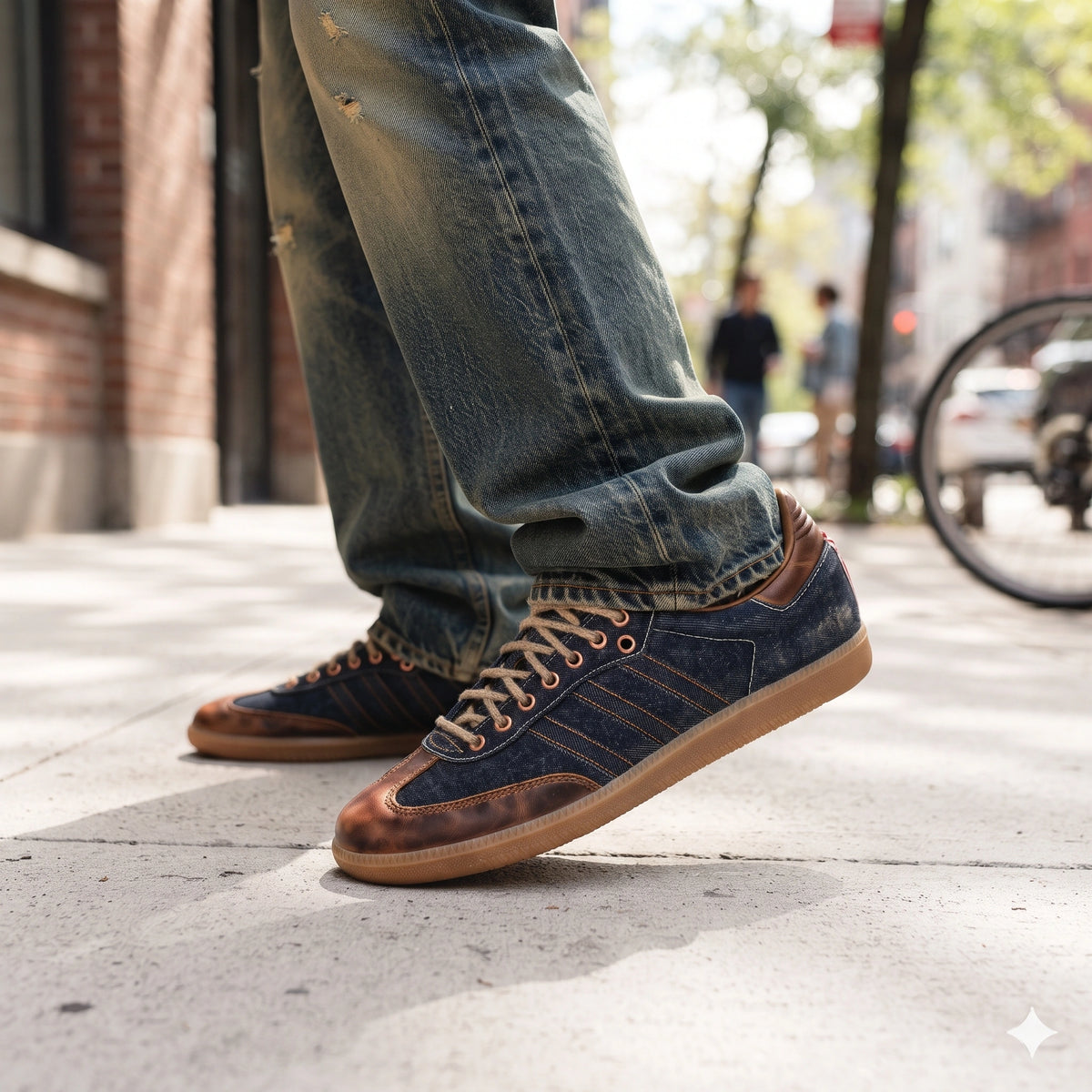 Custom Sneaker Smoky Bourbon & Raw Selvage Denim