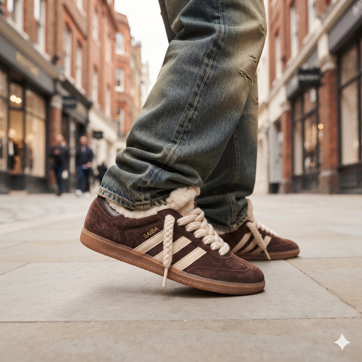 Custom Sneaker Alps Shearling & Fluffy Espresso