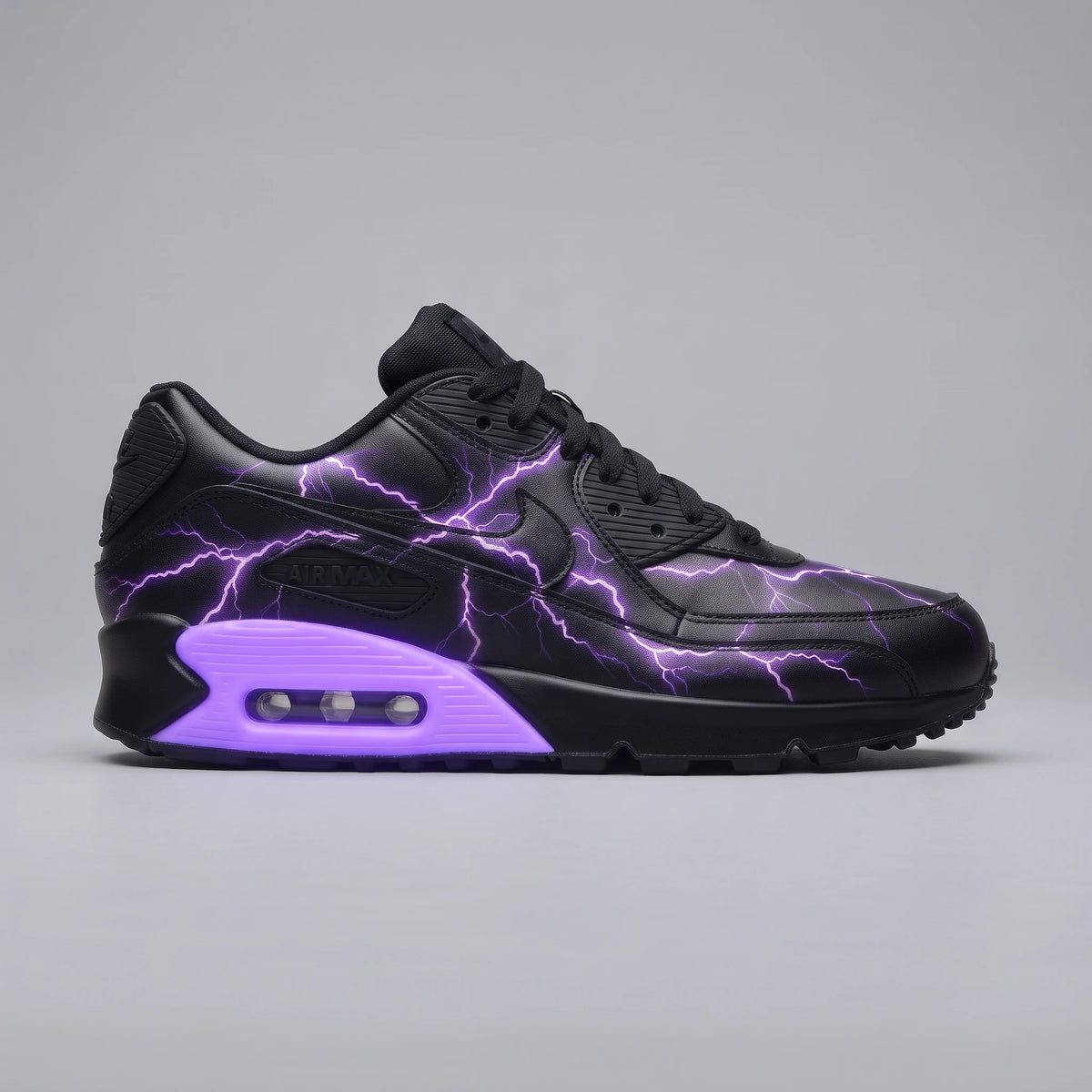 Custom Sneaker Electric Violet Lightning Lows