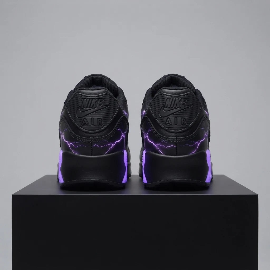Custom Sneaker Electric Violet Lightning Lows