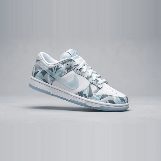 Custom Sneaker Arctic Blizzard Geometric Camo