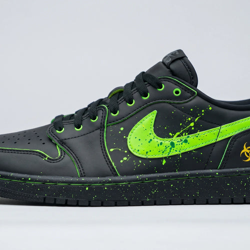 Custom Sneaker Biohazard Cyberpunk Toxic Green