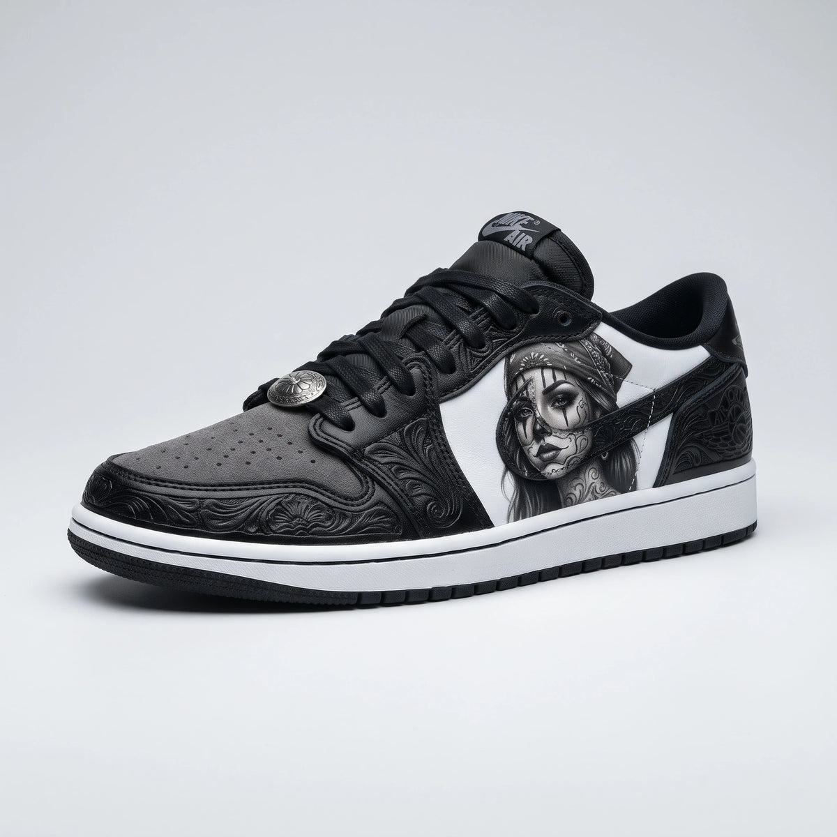 Custom Sneaker Chicano Payasa Clown Dark Art