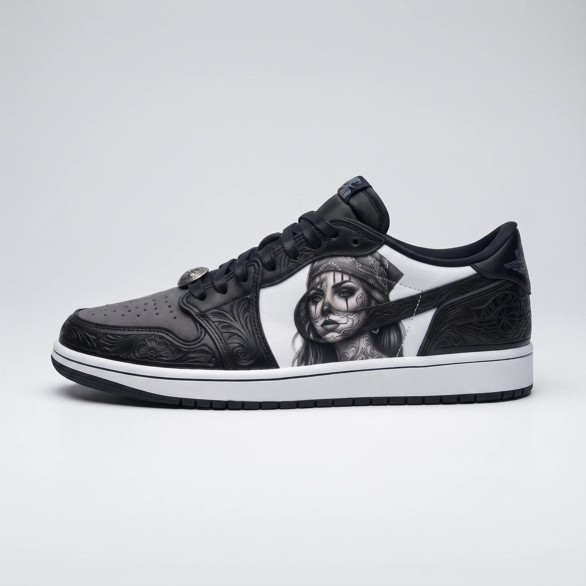 Custom Sneaker Chicano Payasa Clown Dark Art