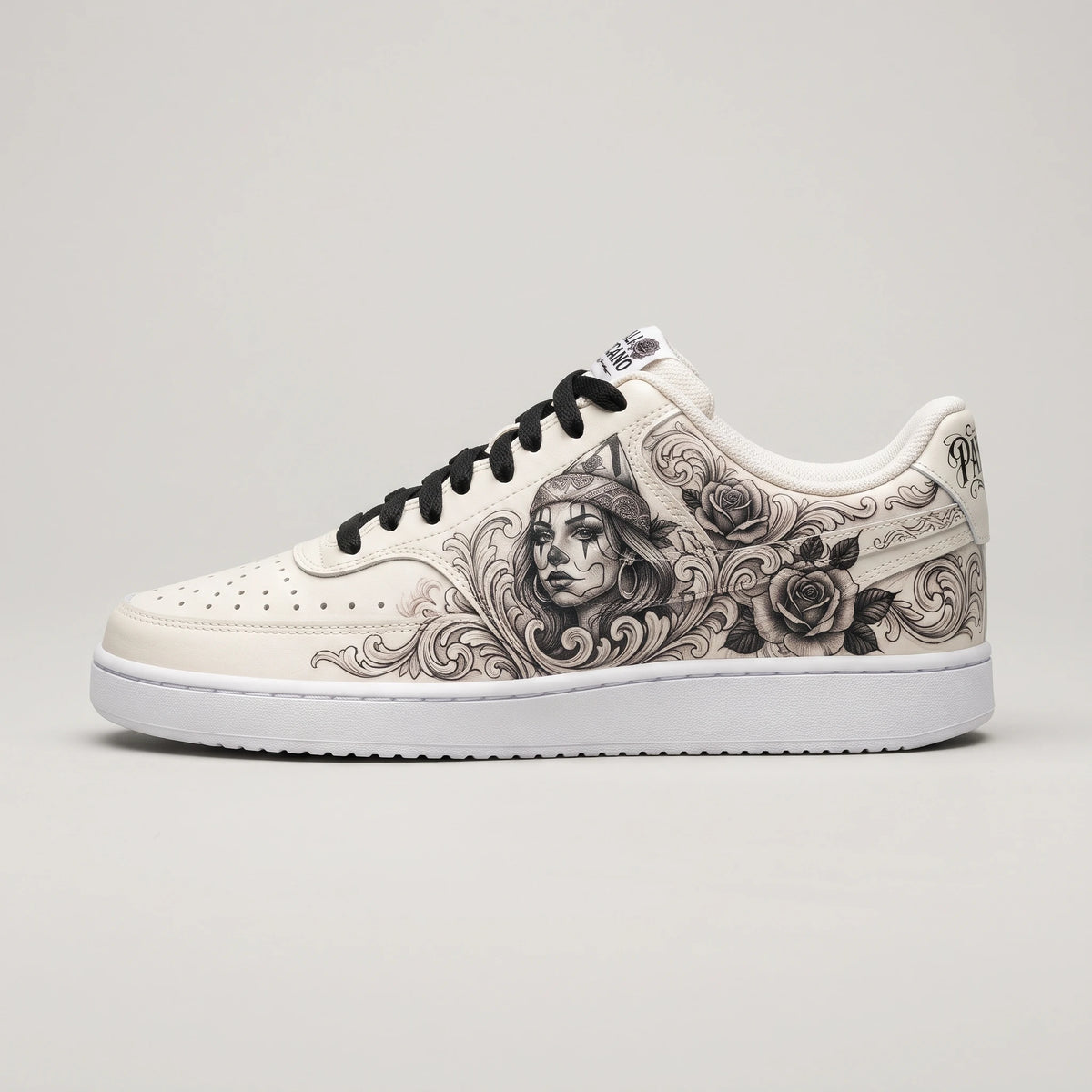Custom Sneaker Chicano Tattoo Payasa Lows