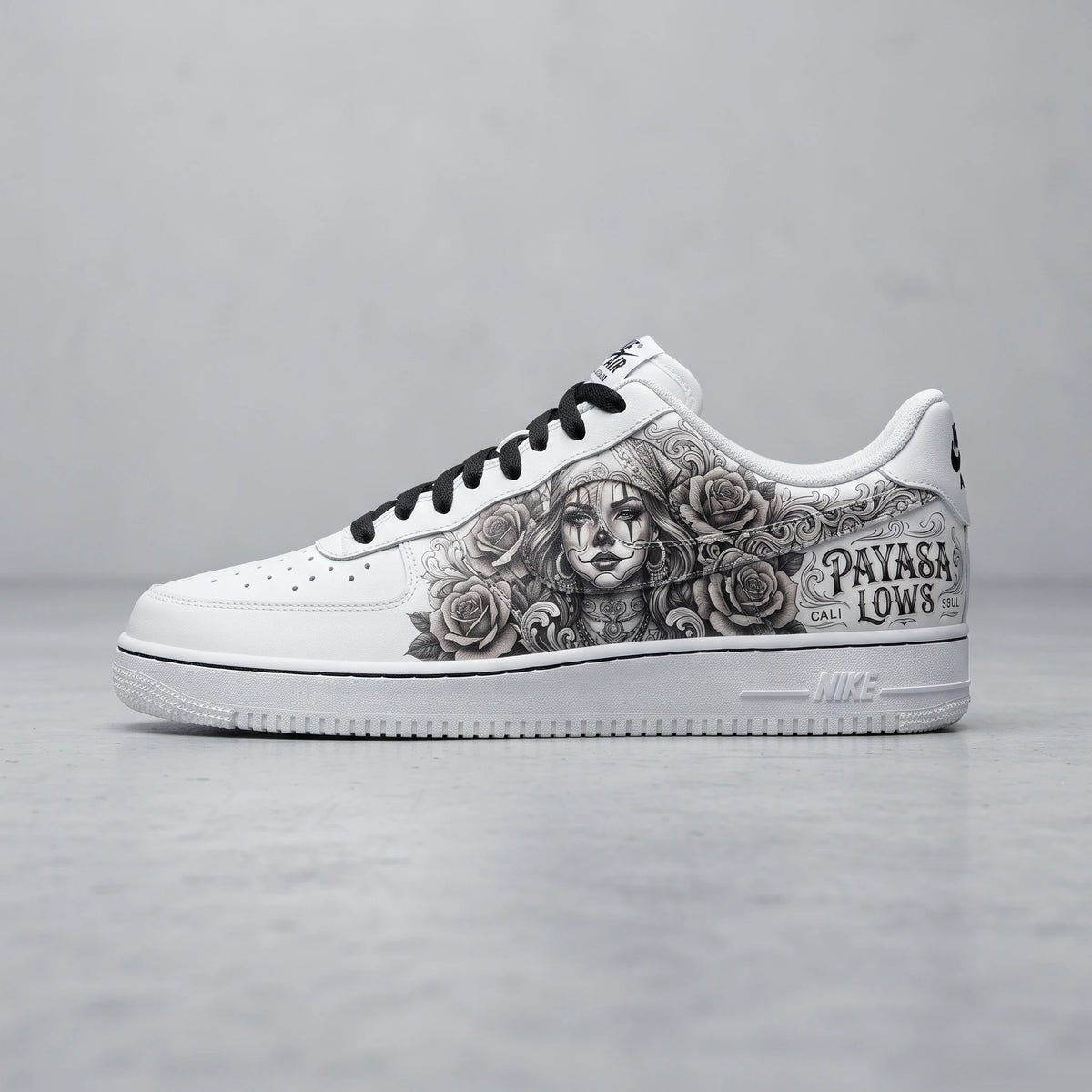 Custom Sneaker Chicano Tattoo Payasa Lows