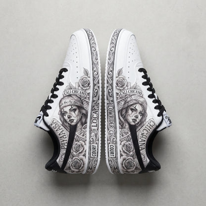 Custom Sneaker Chicano Tattoo Payasa Lows