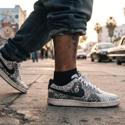 Custom Sneaker Chicano Tattoo Payasa Lows