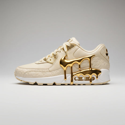 Custom Sneaker Couture Monogram 24K Gold Lows