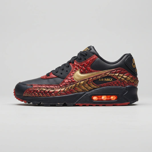Custom Sneaker Crimson Dragon Scale Lows
