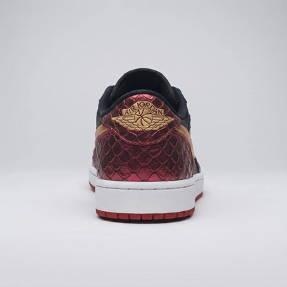 Custom Sneaker Crimson Dragon Scales & Claw Scratch