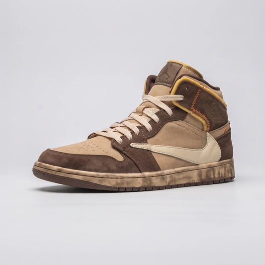 Custom Sneaker Deconstructed Mocha Desert Canvas Mids