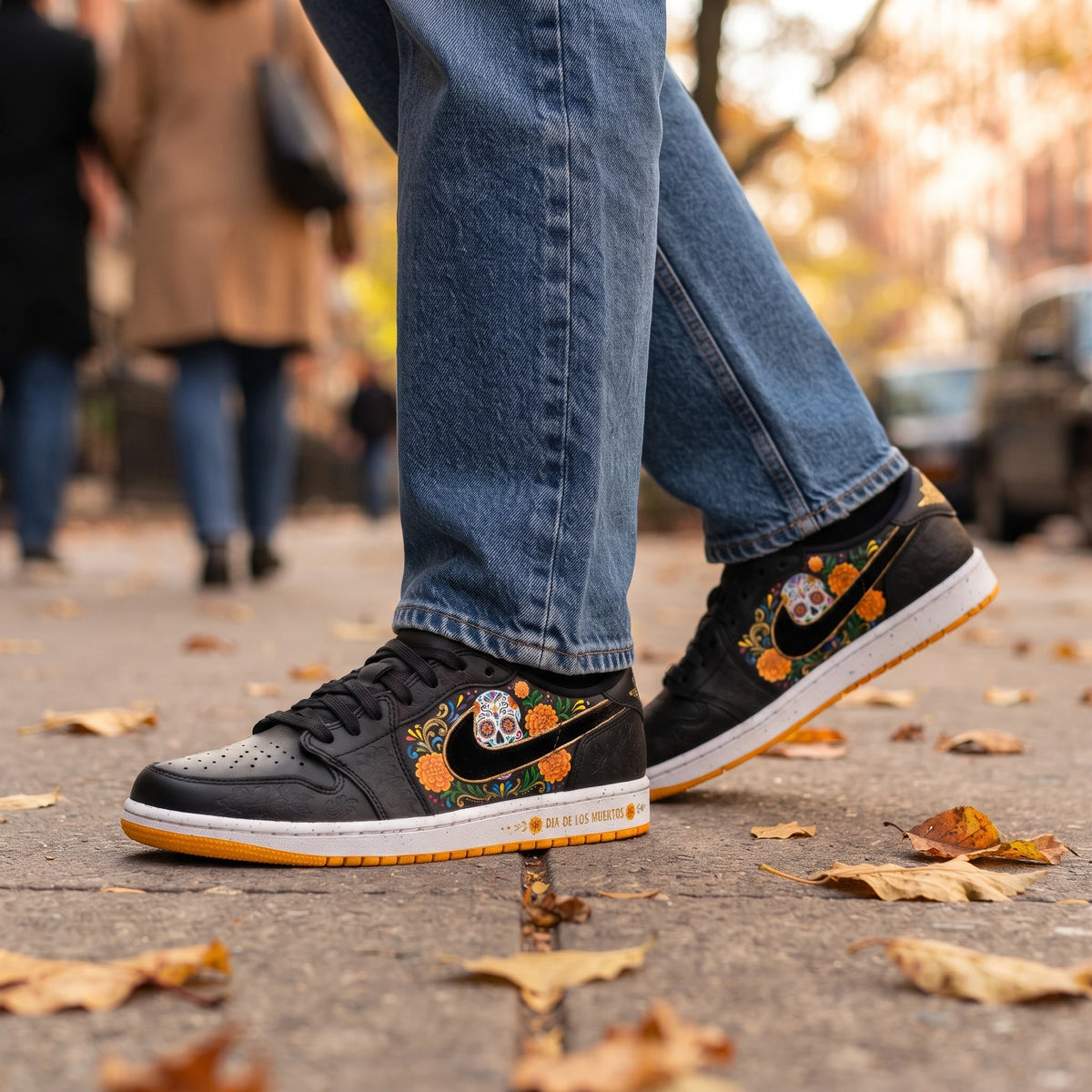 Custom Sneaker Dia De Los Muertos Sugar Skull