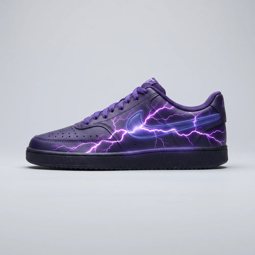Custom Sneaker Electric Lightning Purple Lows